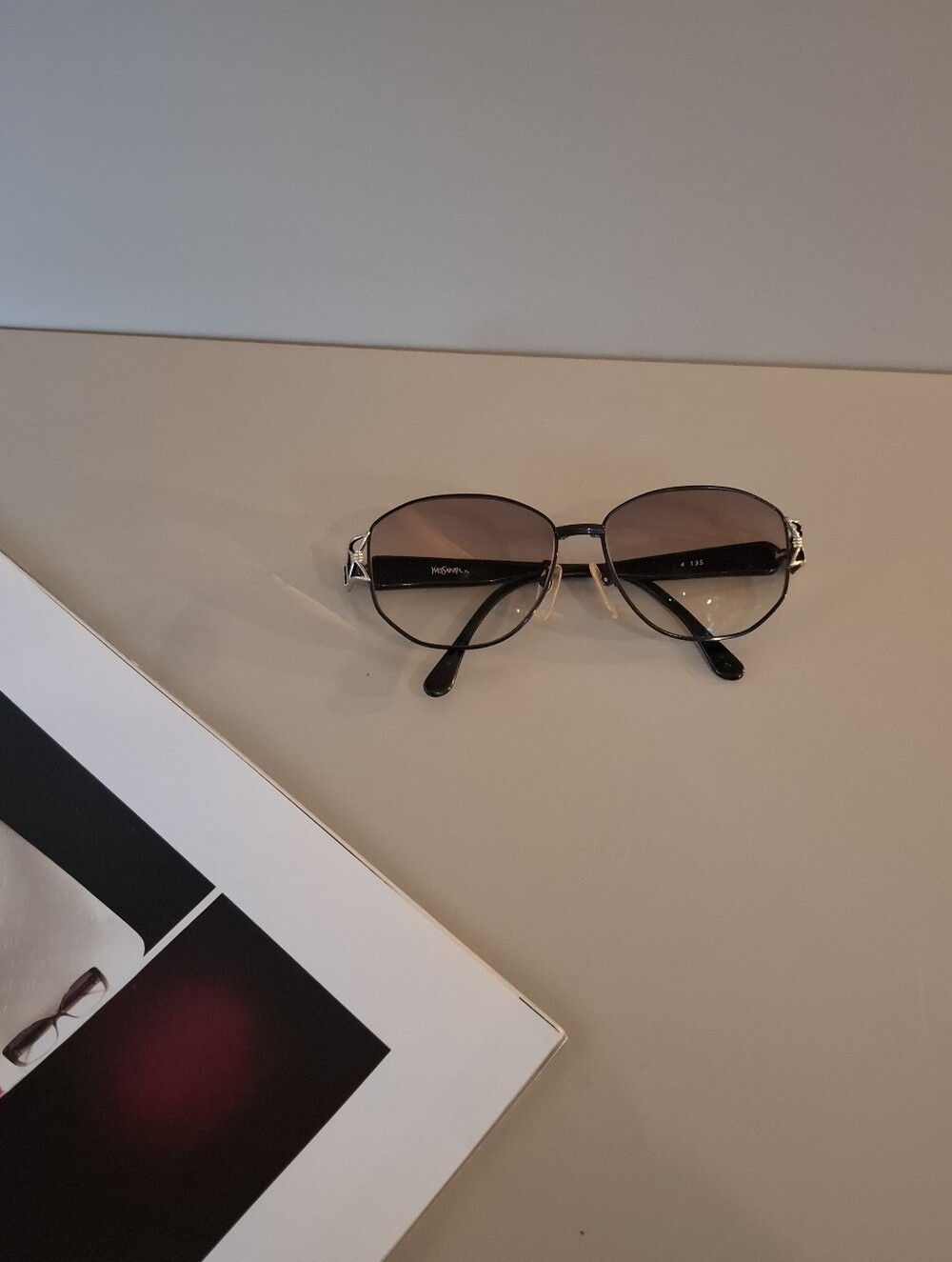 Classic Black and Gold Women's YSL Reading Sunglasses